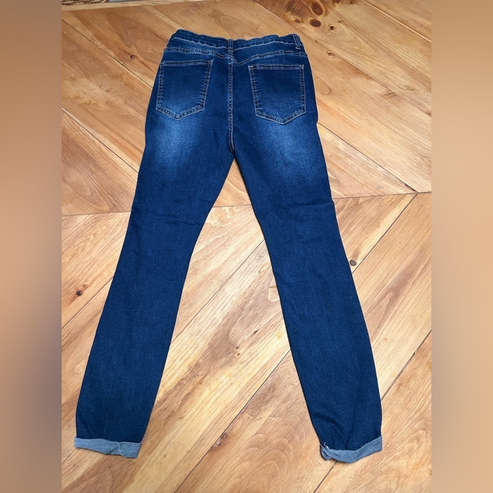 Blue Distressed slim fit skinny Jeans - Picture 6 of 7